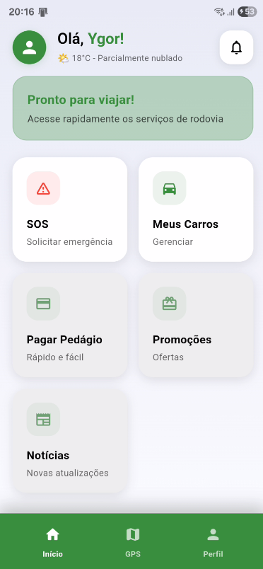 [Tela 3 do Aplicativo Rodovias Brasil]